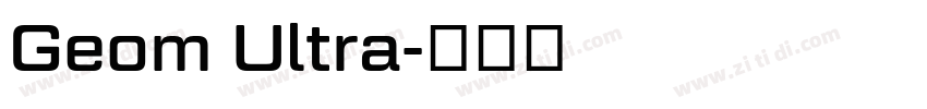 Geom Ultra字体转换
